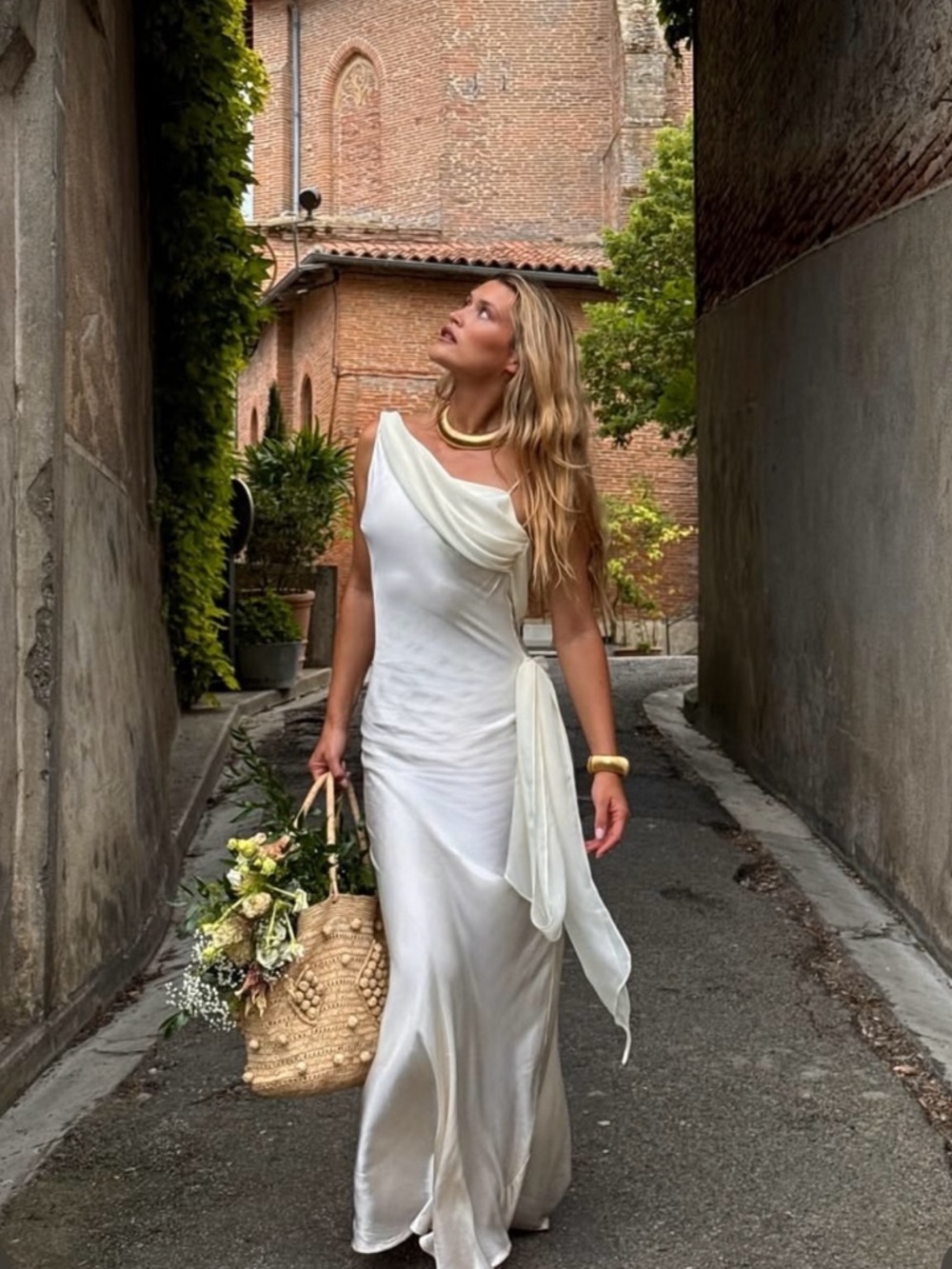 Arcina Ori Helena Ivory Maxi Dress NWT